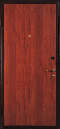Железная входная дверь с отделкой Ламинат